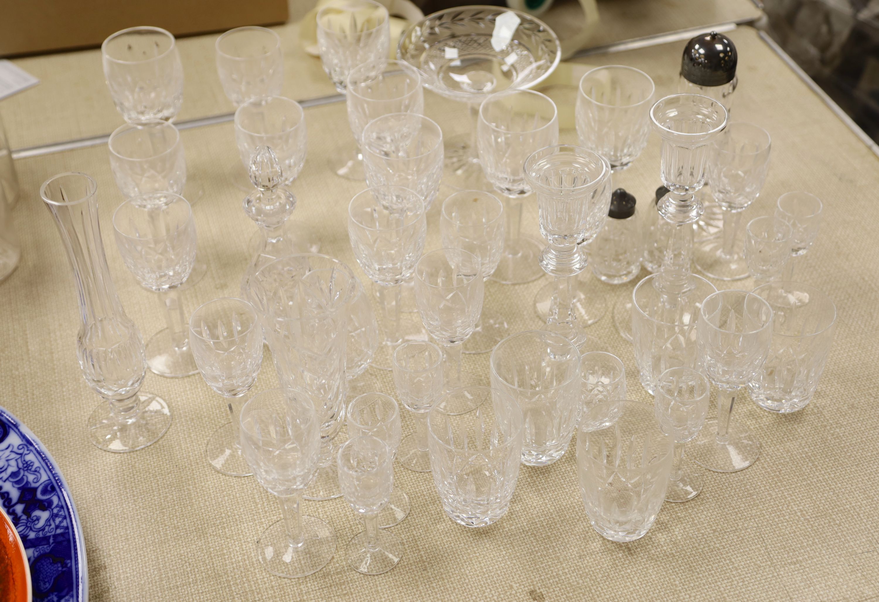 A quantity of Waterford glassware